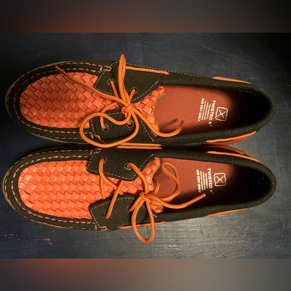 Twisted X Leather Boat Shoes sz 10 women’s